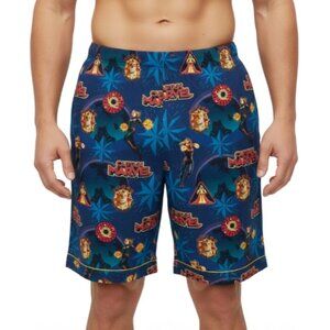 Marvel Captain Marvel Comfy Adult Lounge Casual Shorts w/ Side Pockets (L) NWOT